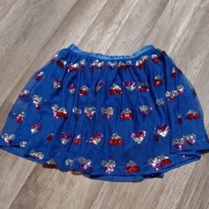 Cat & Jack Blue Sequin Embellished Mini Skirt Size XL